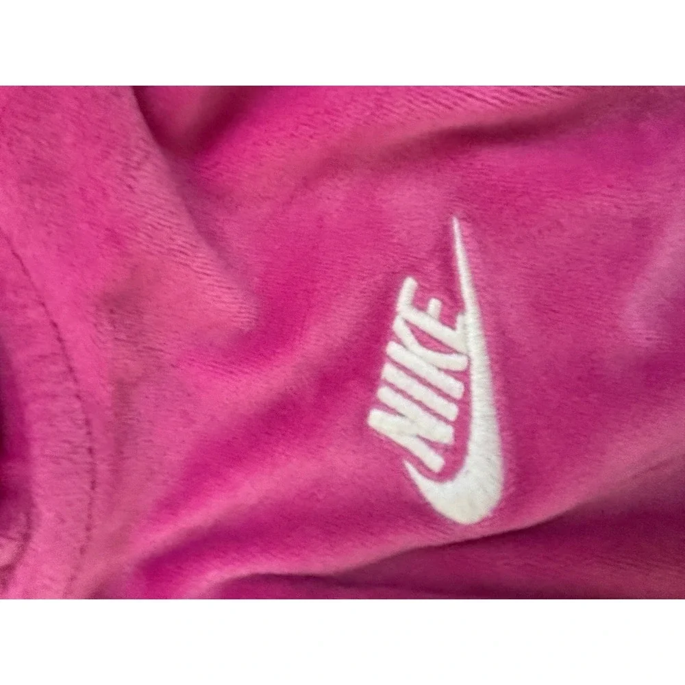 Nike Toddler Girls Pink Velour Full Zip Hoodie Sweatshirt 4T Futura Logo